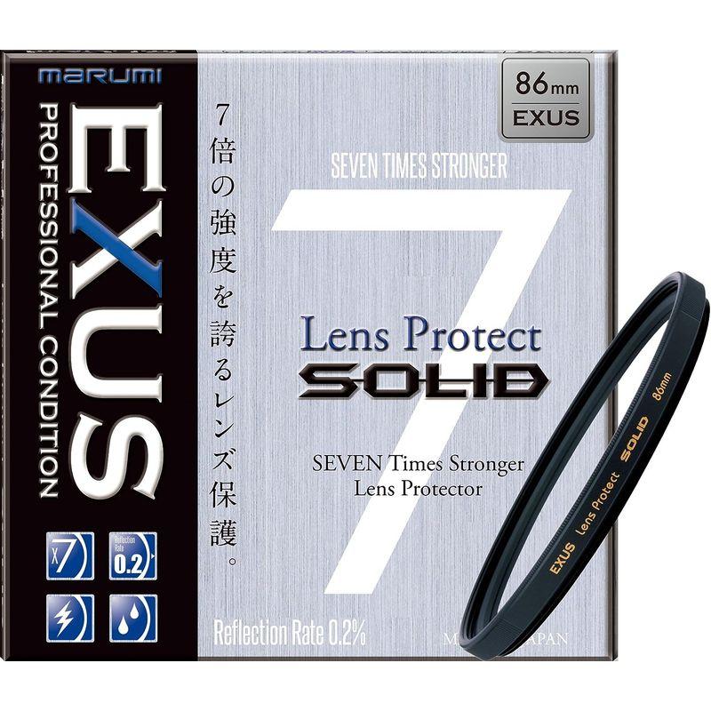 限定新品plus MARUMI レンズフィルター 86mm EXUS レンズプロテクト SOLID 86mm レンズ保護用 強化ガラス 帯電防止 撥水防汚 薄