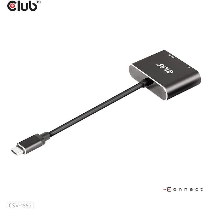 Club 3D MST ハブ USB3.2 Gen2 Type-C (DP Alt-Mode) to DisplayPort + HDMI｜pochon-do｜05