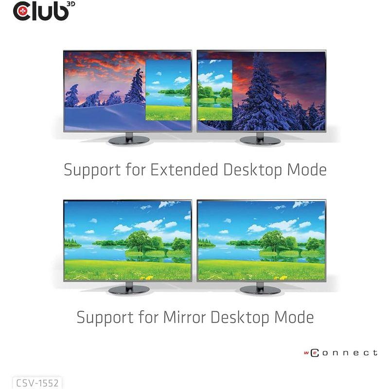 Club 3D MST ハブ USB3.2 Gen2 Type-C (DP Alt-Mode) to DisplayPort + HDMI｜pochon-do｜06