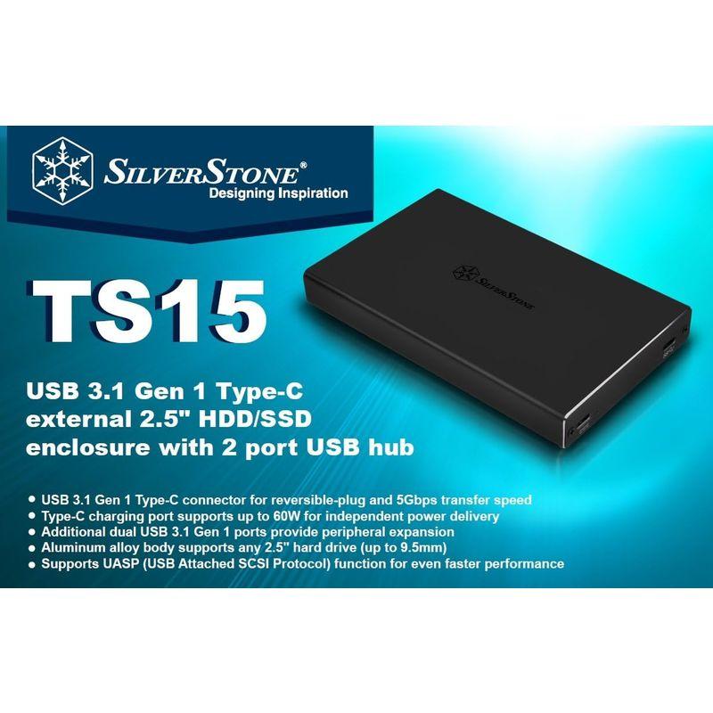 SilverStone 2.5インチSSD/HDDケース Type-C コネクタ SST-TS15B｜pochon-do｜11