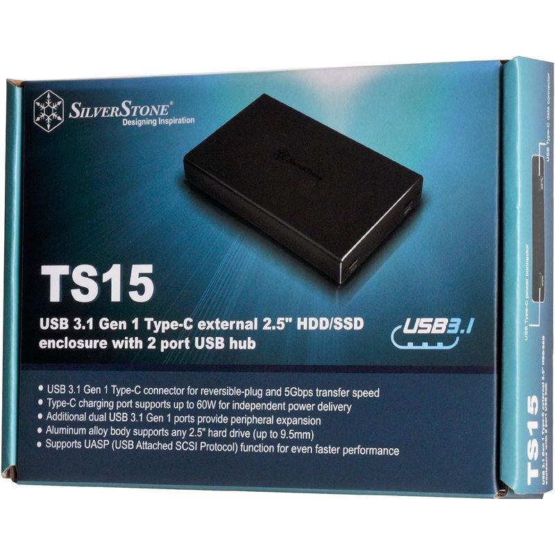 SilverStone 2.5インチSSD/HDDケース Type-C コネクタ SST-TS15B｜pochon-do｜15