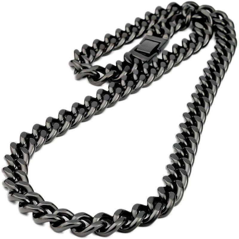 ブラックネックレス チタンチェーン黒 喜平50ｃｍ 9.3mm巾 チェーン ネックレス（DLC硬化加工)TITAN ネックレス 50ｃｍ ネックレス 約 チタンチェーン黒 喜平50ｃｍ 3mm巾 チェーン DLC硬化加工 TITAN 50ｃｍ