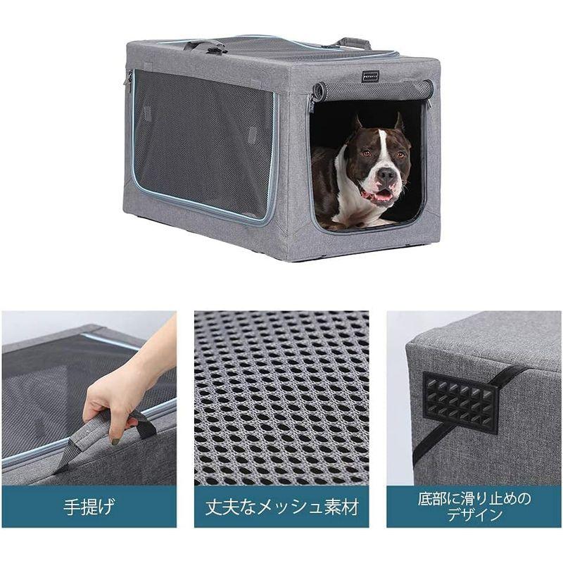 Petsfit クレート 中型犬 小型犬 折りたたみ 犬 ソフトクレート ソフトケージ 回転式パイプ 折りたたみケージ 犬用 ペットケージ クレート 中型犬 小型犬 折りたたみ 犬 ソフトクレート ソフトケージ 回転式パイプ 折りたたみケージ 犬用 ペットケージ