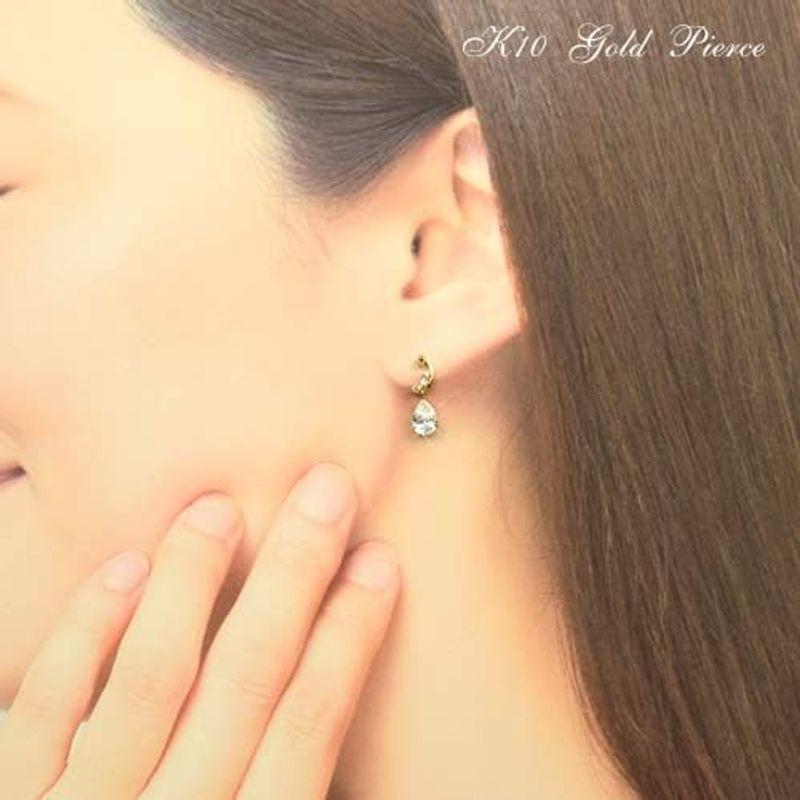 四葉のクローバー キュービックジルコニア 揺れるピアス 10k K10 ゴールド ピアス 10金 スタッドピアス シンプル 華奢 レディース キュービックジルコニア 四葉のクローバー 揺れるピアス 10k K10 ゴールド ピアス 10金 スタッドピアス シンプル 華奢 レディース