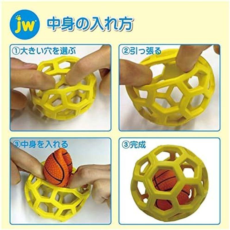 JW Pet(JWペット) 犬用おもちゃ 中型犬 ホーリーローラーボール Sサイズ オレンジ｜pochon-do｜17