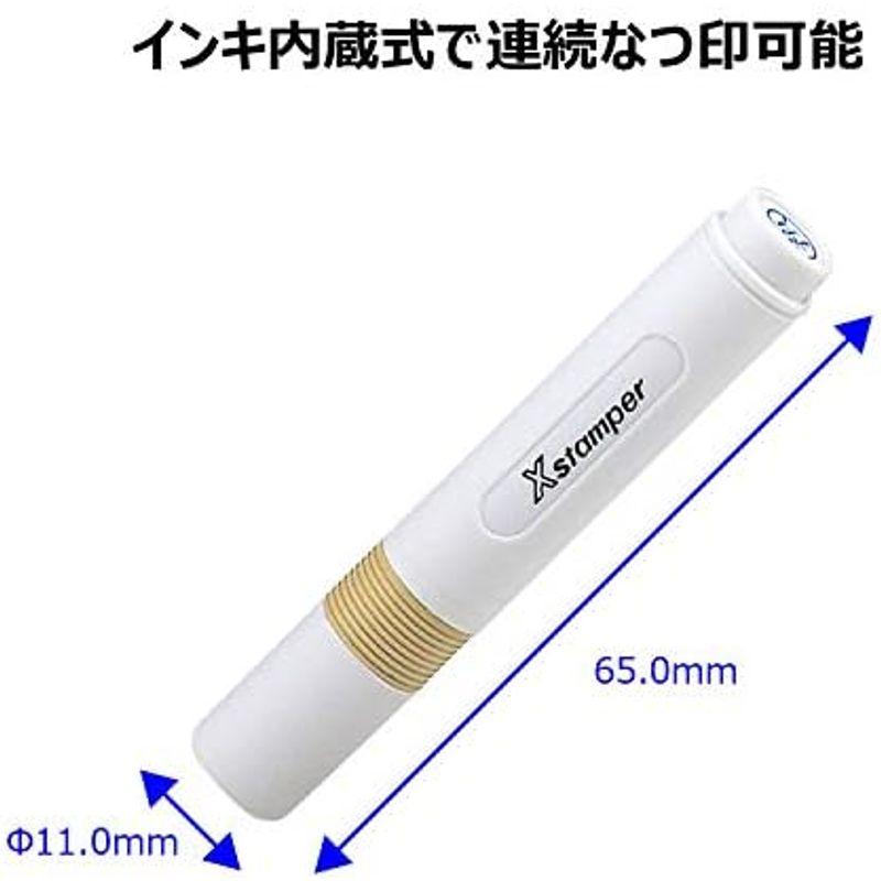 シャチハタ スタンプ 簿記スタンパー 休 印面6ミリ X-BKL0005 赤｜pochon-do｜03