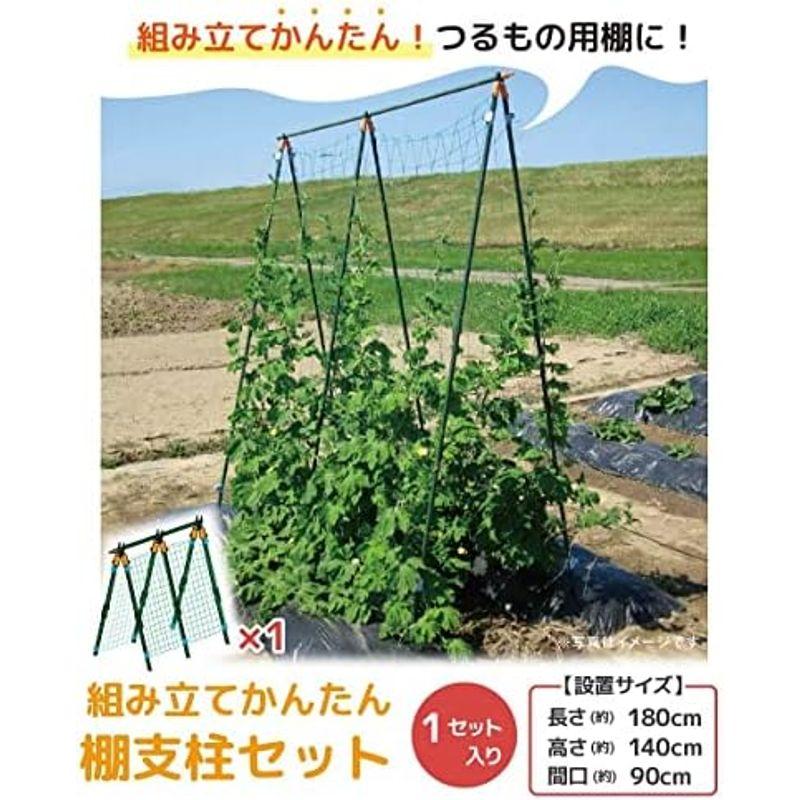 daim 組み立てかんたん棚支柱セット 8セット 高さ 140cm（設置時） 長さ 180cm 間口 90cm つぎ足し 継ぎ足し式 キュウ｜pochon-do｜02