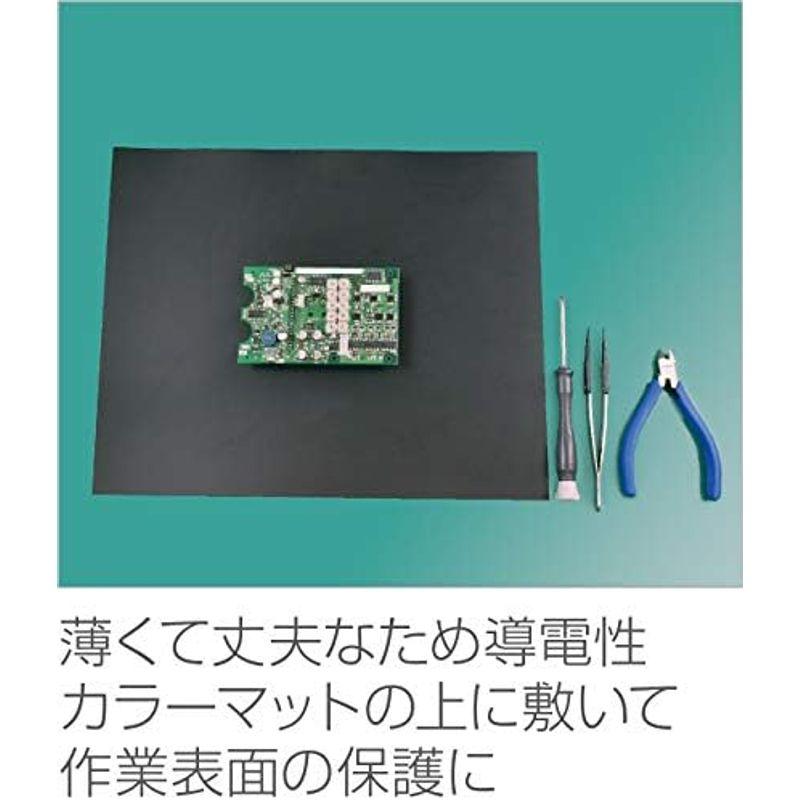 ホーザン(HOZAN) 導電性カラーマット 作業台に合わせてカットしやすい導電性カラーマット F-763 ダークグリーン(NBR)｜pochon-do｜05