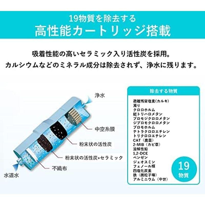 パナソニック アルカリイオン整水器 コンパクト 19物質除去 日本製 ホワイト TK-AS31-W｜pochon-do｜07