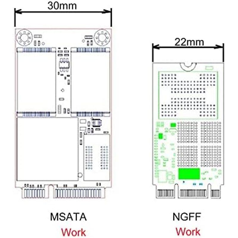 NFHK コンボ M.2 NGFF B-Key & mSATA SSD to SATA 3.0 アダプター コンバーター ケース エンクロー｜pochon-do｜16