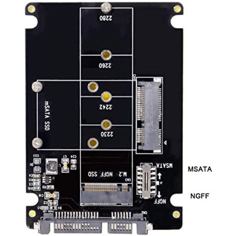 NFHK コンボ M.2 NGFF B-Key & mSATA SSD to SATA 3.0 アダプター コンバーター ケース エンクロー｜pochon-do｜08