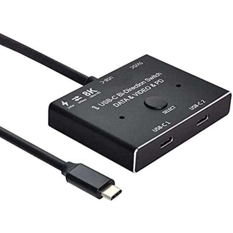 NFHK USB-C Type-C 双方向スイッチ MST 1~2ハブ ビデオデータ対応 PD 8K@30hz 100W 10Gbps｜pochon-do｜07