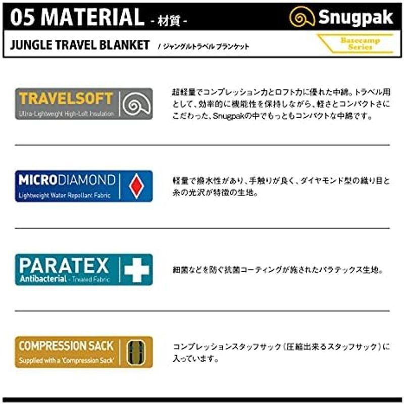 Snugpak(スナグパック) ジャングルトラベル ブランケット テレインカモ 軽量 アウトドア キャンプ 寝袋 防災 丸洗い可能 (日本正｜pochon-do｜12