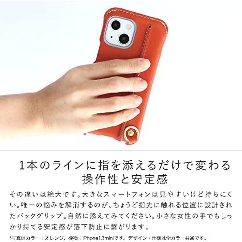 HUKURO iPhone13 mini 用 ケース 革 NEW (左手持ち, ブラウン)｜pochon-do｜10
