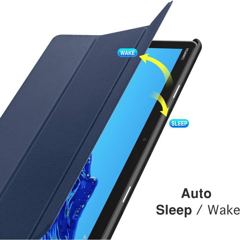 ATiC Huawei MediaPad M5 lite 10 タブレット ケース 新型 カバー 三つ折りスタンド機能付き 薄型 超軽量 全｜pochon-do｜06