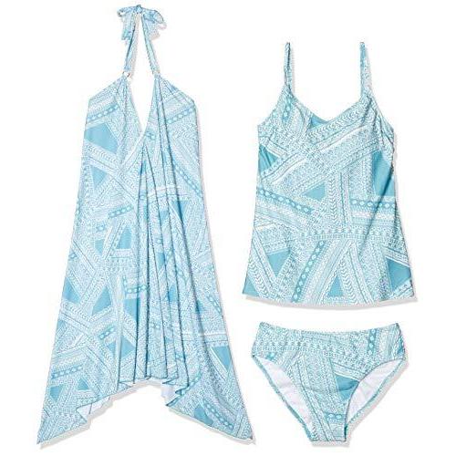 最も優遇 三愛水着楽園 水着 ノンワイヤー Ethnic Geometric ドレスワンピース 3点セット レディース Gr グリーン 7 奇跡の再販 Arezzosky Com