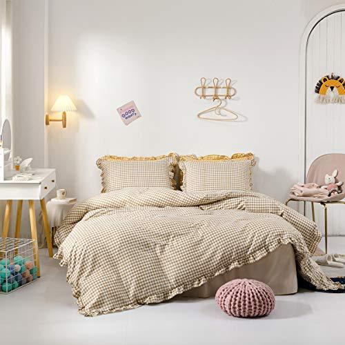 掛け布団カバー シングル 布団カバー かわいい フリル付き チェック おしゃれ ベッド用 布団用 ベット 寝具カ A B08skzkx85 ぽちょん堂 通販 Yahoo ショッピング