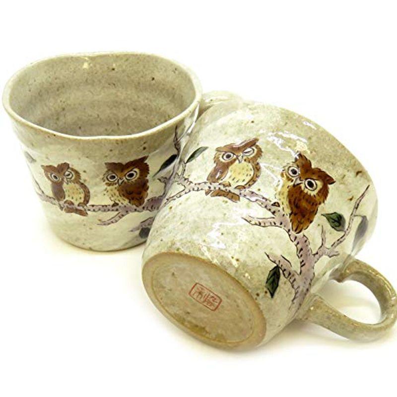 九谷焼 ペアマグカップ ふくろう 陶器 おしゃれ 食器 日本製 ブランド 011 ぽちょん堂本店 通販 Yahoo ショッピング