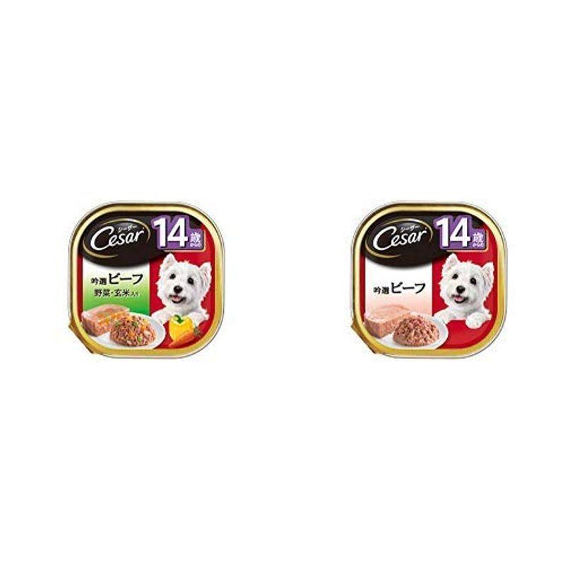 即納 在庫有り セット買いシーザー シニア犬用 14歳からの 吟選ビーフ 野菜 玄米入り 100g 24個 野菜 玄米入り まとめ買い ドッグフード ウェット 14歳からの ぽちょん堂本店のセット買いシーザー ぽちょん堂本店 半額販売中