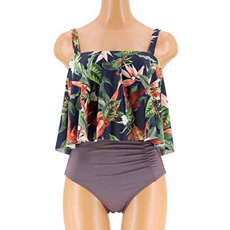 三愛水着楽園 水着 ノンワイヤー Lily Garden ワンピ見え ハイウエスト ビキニ レディース KO‐ネイビー 11 水着 ノンワイヤー Lily Garden ワンピ見え ハイウエスト ビキニ レディース KO‐ネイビー SIZE