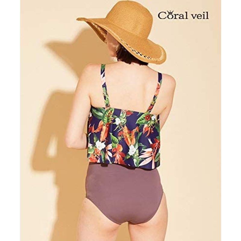 三愛水着楽園 水着 ノンワイヤー Lily Garden ワンピ見え ハイウエスト ビキニ レディース KO‐ネイビー 11 水着 ノンワイヤー Lily Garden ワンピ見え ハイウエスト ビキニ レディース KO‐ネイビー SIZE