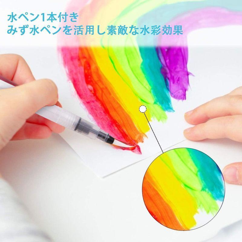 Qshare 水彩毛筆 カラー筆ペン 24色セット 水彩ペン 水性ペン１本 イラスト 絵描き 手帳 塗り絵 水彩画 スケッチ 美術用 事務用 ぽちょん堂本店 通販 Yahoo ショッピング