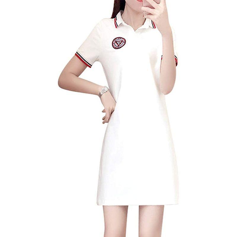 超可爱 エアバイ 半袖 襟付き スポーツ ウェア ワンピース はんそで ミニ 膝 丈 ひざ丈 春夏 フンワリ 可愛い カジュアル 競技用 練習着 Atlantide1 Com