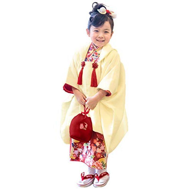 和風 キョウエツ 着物セット 七五三用 3歳用 被布セット おしゃま