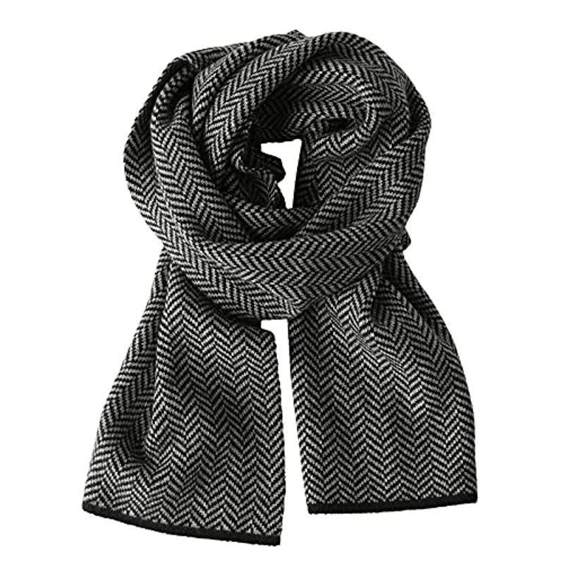 翌日発送 Prodigal プロディガル カシミヤ 100 ヘリンボーン マフラー メンズ フリーサイズ ブラック お店で人気の商品 Www Superavila Com