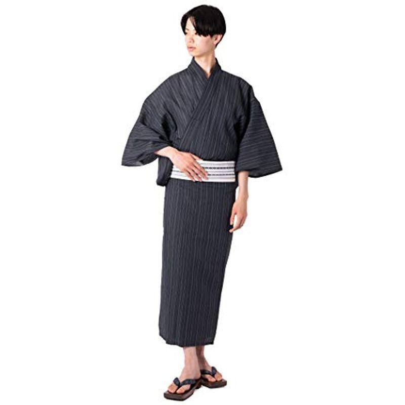 男着物の加藤商店 浴衣 メンズ セット 5点セット 着付けガイドブック付き 男着物専門店品質 メンズ浴衣 綿麻浴衣 角帯 腰紐 下駄 市場