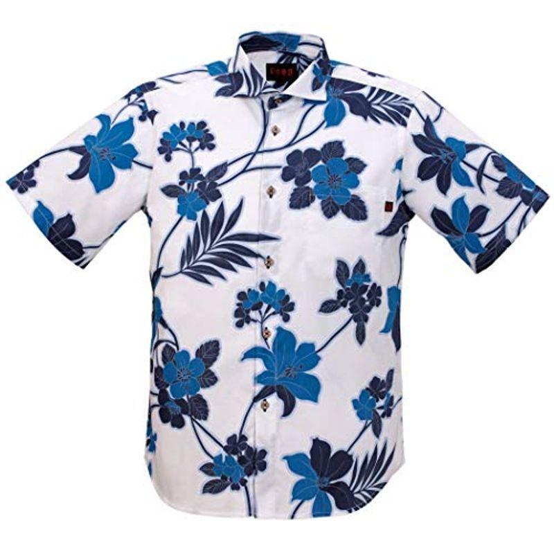 最終値下げ 月桃物語 かりゆしウェア 沖縄アロハシャツ メンズ テッポウユリ柄 ホリゾンタル Ll オフ コン 格安即決 Www Grupomontesa Com