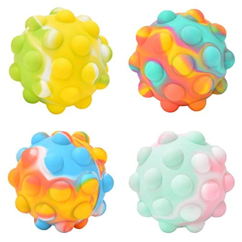 Huazontom プッシュポップ スクイーズ玩具 プッシュポップバブル ボール 4個セット スクイーズボール プチプチ おもちゃ 子供 ス ぽちょん堂本店 通販 Yahoo ショッピング