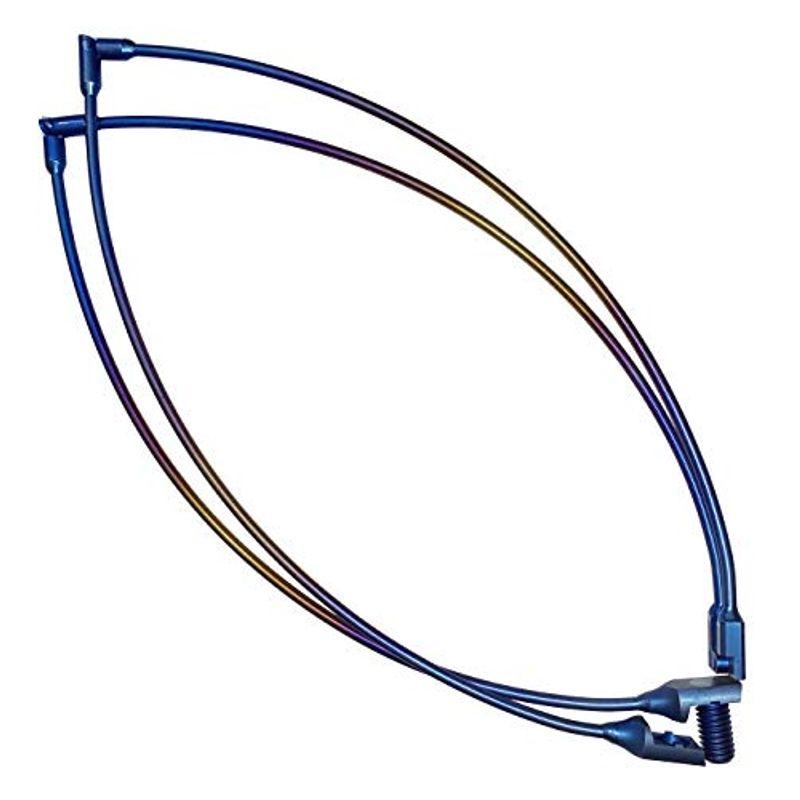 64チタン 四つ折り 玉枠 陽極酸化で虹色の輝き 縦横折りで自由に開閉