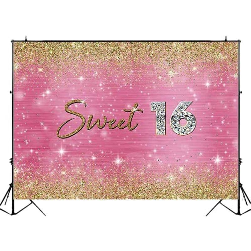 撮影用背景 Sweet Sixteen スウィートシックスティーン 誕生日 パーティー 壁紙 ウォールペーパー 飾り付け デコレーション 記 ぽちょん堂本店 通販 Yahoo ショッピング