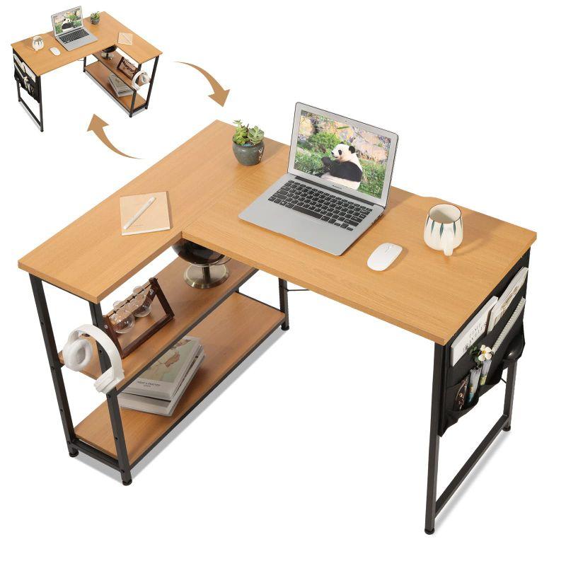 YeTom l字デスク ゲーミングデスク 机 デスク 右棚左棚 幅107cm pc