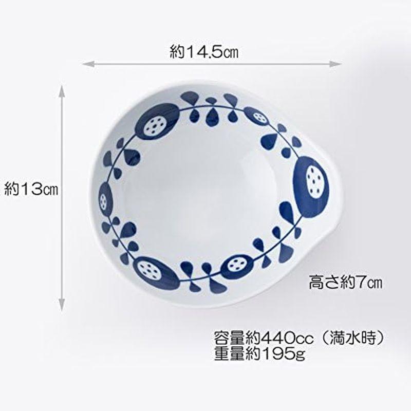 波佐見焼 CtoC JAPAN 少し大きめの 持ち手つき 小鉢 6柄組 W14.5×D13×H7(ｃｍ) 440(ｃｃ)｜pochonn-do｜06