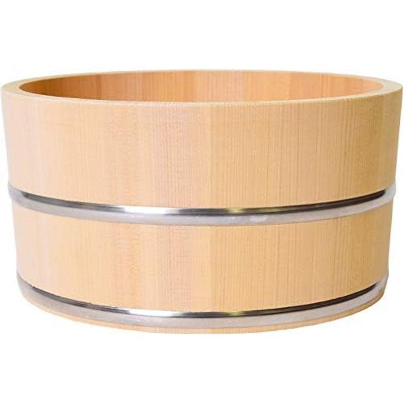 最安値で  木曽工芸 湯おけ 日本製 木製 さわら 手付き桶 銅タガ