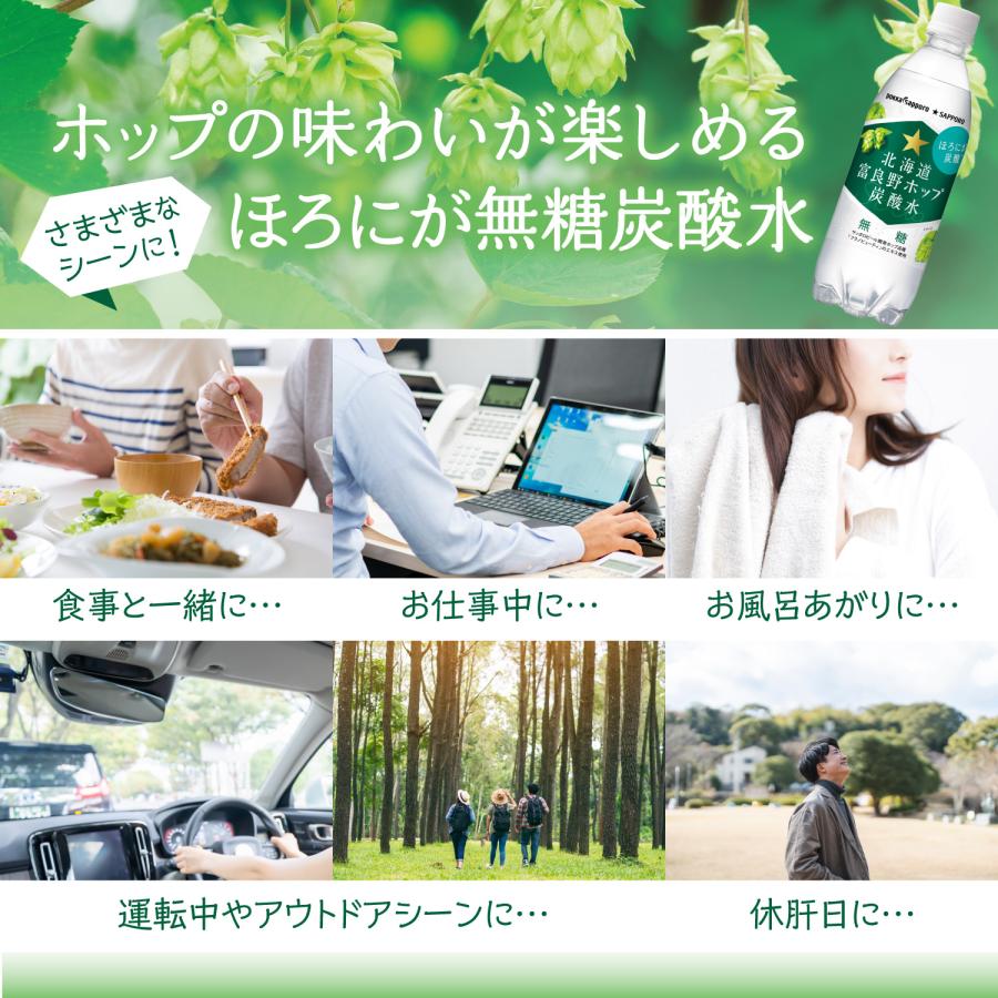 pokka sapporo（ポッカサッポロ） 送料無料 富良野ホップ炭酸水 500ml