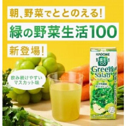 KAGOME（カゴメ） 野菜生活100 グリーンサラダ 200ml紙パック 24本入