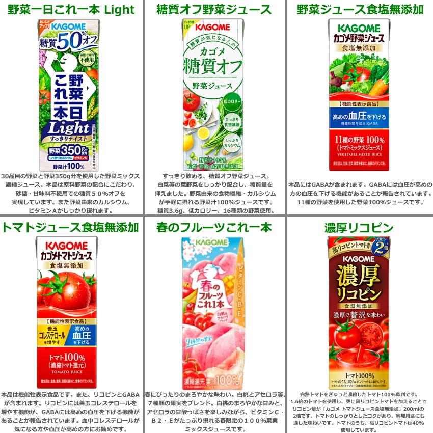 野菜生活100 送料無料 カゴメ200ml紙パック選べる3ケース 計72本セット