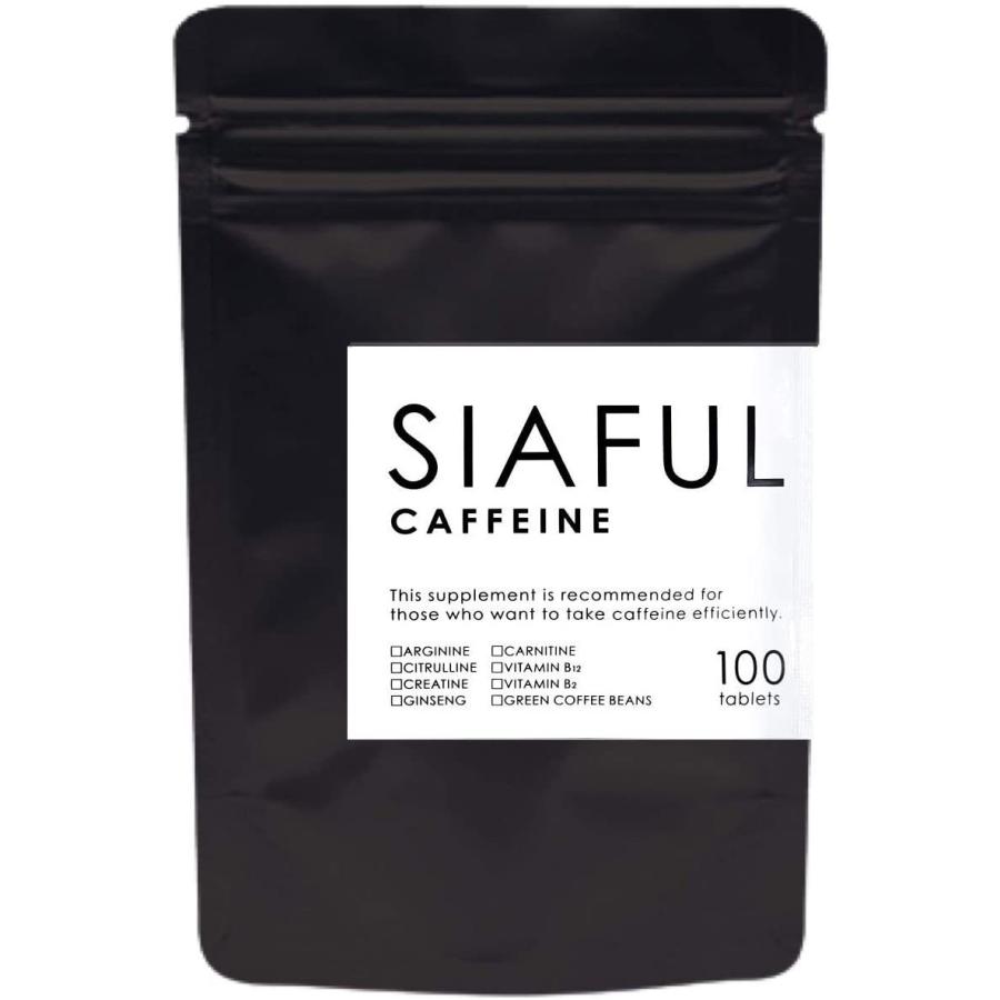 SIAFUL カフェイン 1袋 10000mg 配合 国内工場 1錠 100mg 100錠入り サプリ エナジーサプリ アルギニン 錠剤 ビタミン カルニチン｜pocket30