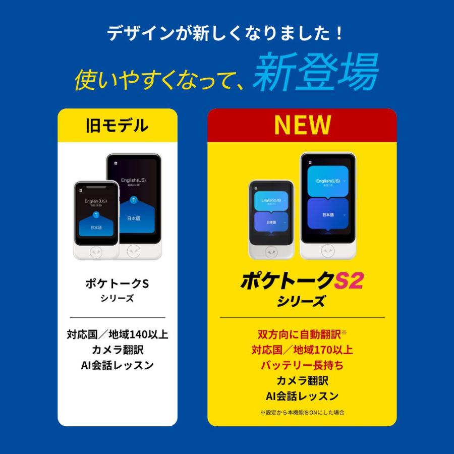 POCKETALK AI翻訳機 POCKETALK(ポケトーク)S2 グローバル通信5年付 90