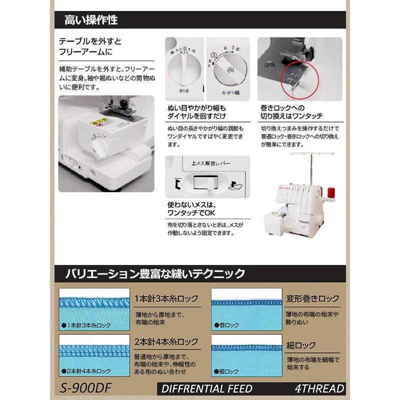 ロックミシン 4本糸 2本針　家庭用ロックミシン 2本針4本糸　｜pocketcompany｜04