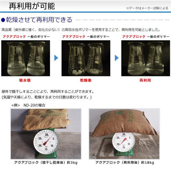 津波土嚢水害対策　浸水対策 グッズ　土嚢　水で膨らむ 吸水土のう袋　20枚_4
