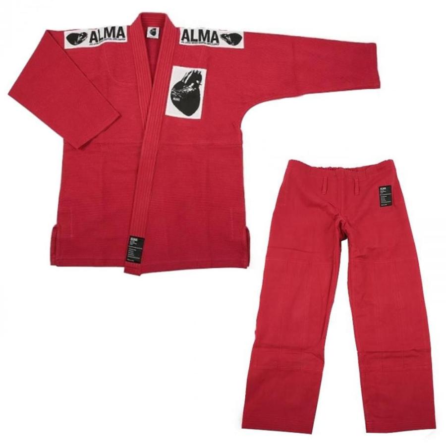 【希少】 ALMA アルマ レギュラーキモノ 国産柔術衣 A2 赤 上下 JU1-A2-RD 【1916002293】(11100円)