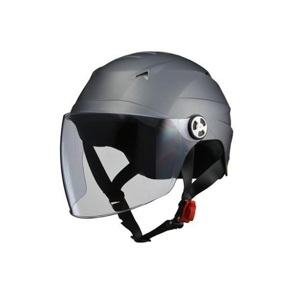 リード工業 激安先着 SERIO 人気を誇る 開閉シールド付きハーフヘルメット スモーキーシルバー RE-40