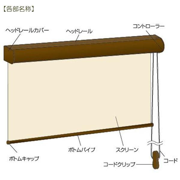 ロールスクリーン 遮光 1級 165×220cm ベージュ プライバシー 断熱 窓