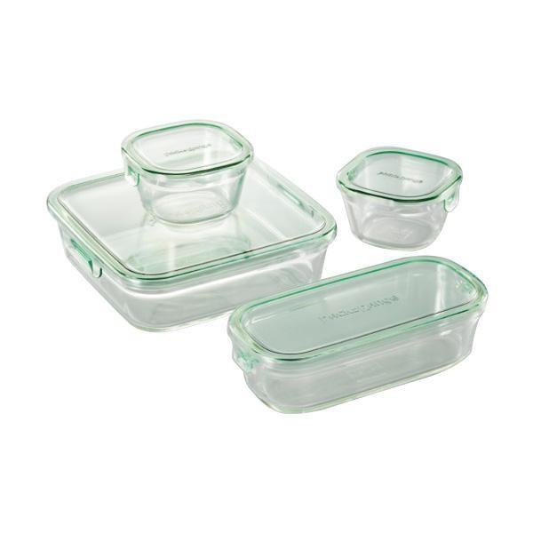 保存容器 ガラス おしゃれ 耐熱ガラス 保存容器 耐熱ガラス容器 蓋付き 4個 Pocket Company 通販 Yahoo ショッピング