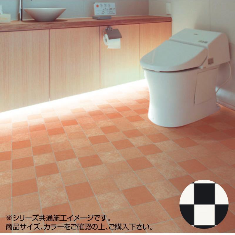 【正規取扱店】 トイレ 床 diy　トイレ 床 クッションフロア 　182cm×20m　白黒 クッションフロア