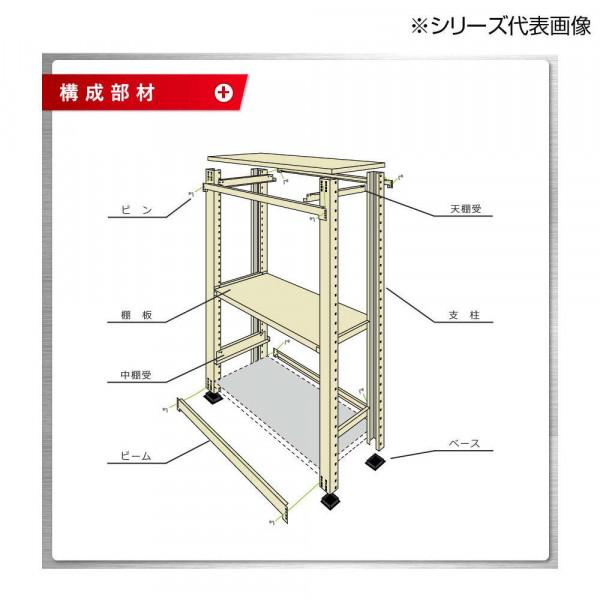 中量ラック 耐荷重300kgタイプ 連結 間口900×奥行450×高さ1200mm 4段